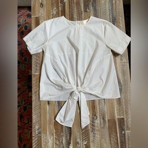 J.O.A. Small 100% cotton tie short sleeve top